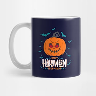 Halloween Scary Evil Pumpkin Funny Pumpkin Head Mug